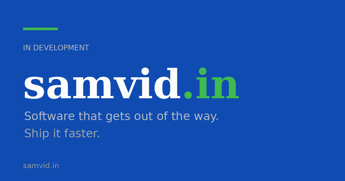 Link preview image for samvid.in